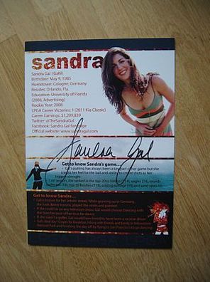 Sexy Profigolferin Sandra Gal - rares, handsigniertes Autogramm!!!