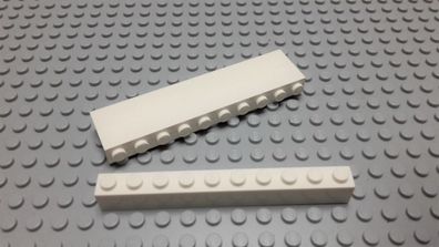 Lego 3 Basic Steine 1x10 hoch Weiß 6111 Set 8639 1792 7208 4511