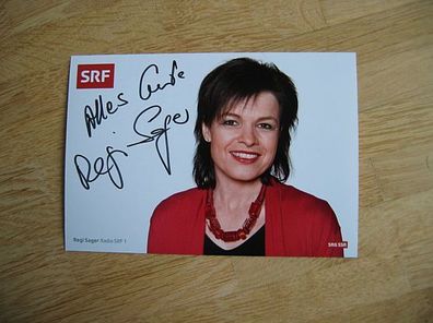 SRF Moderatorin Regi Sager - handsigniertes Autogramm!!!