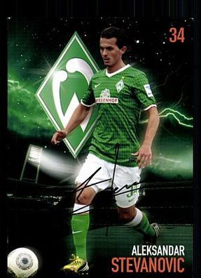 Aleksandar Stevanovic Werder Bremen 2013-14 Orig. Sign + A 69894