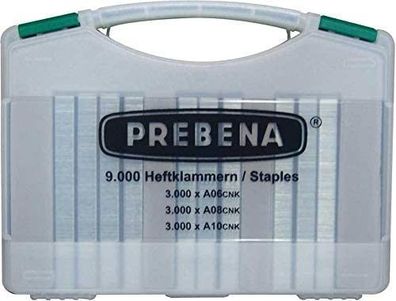 Prebena® Heftklammern-sortimentskoffer A-Box, Verzinkt