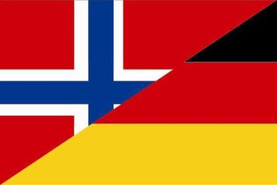 Fahne Flagge Norwegen-Deutschland Premiumqualität