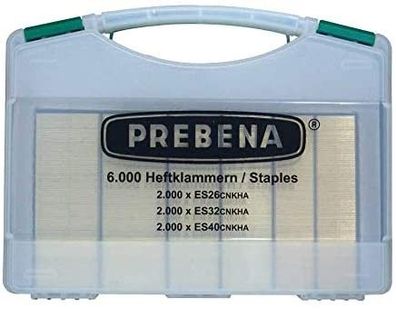 Prebena® Heftklammern Sortimentskoffer ES-Box, verzinkt + geharzt