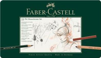Faber Castell Set Pitt Monochrome groß Metalletui 33tlg. 112977
