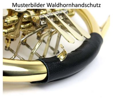 Hochwertiger Handschutz / Schoner für Horn aus Echtleder (Schnürverschluss)