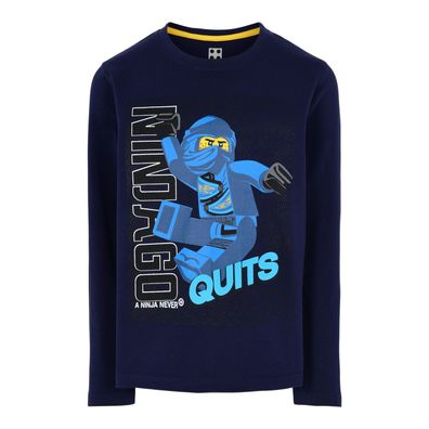 Lego Wear Jungen Langarmshirt Longsleeve langärmliges T-shirt Ninjago Blau