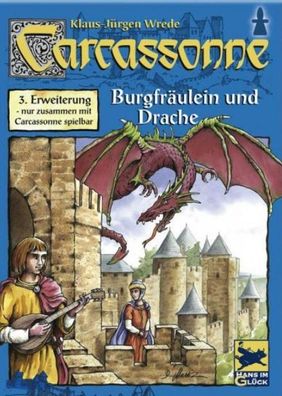 Schmidt Spiele 48145 - Carcassonne, Burgfräulein und Drache,