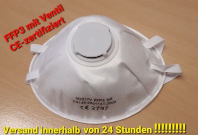 Atemschutzmaske FFP3 mit Ventil / CE zertifiziert / Premium
