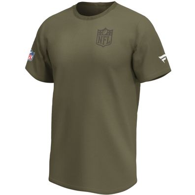 NFL T-Shirt NFL Logo Schild Iconic Back and Front olive Logo Football XXL