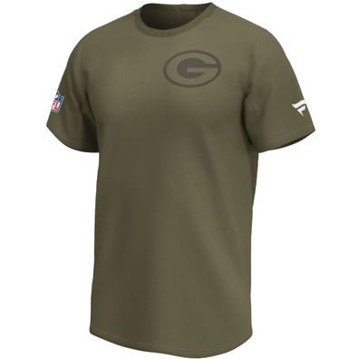 NFL T-Shirt Green Bay Packers Logo Schild Iconic Back and Front olive Logo Football S