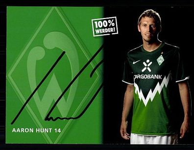 Aaron Hunt Werder Bremen 2010-11 Autogrammkarte + A 69976