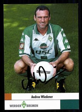 Andree Wiedener Werder Bremen 2000-01 Autogrammkarte + A 69993
