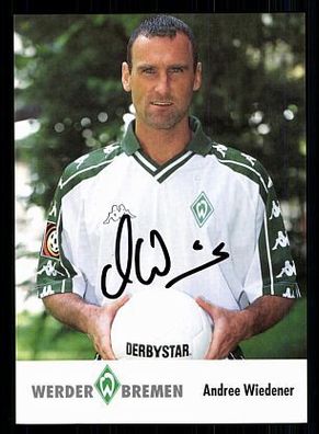 Andree Wiedener Werder Bremen 2001-02 Autogrammkarte + A 69994