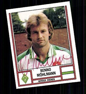 Benno Möhlmann Werder Bremen Panini SB 1982 Original Signiert