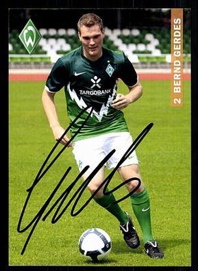 Bernd Gerdes Werder Bremen II 2010-11 Autogrammkarte + A 70004