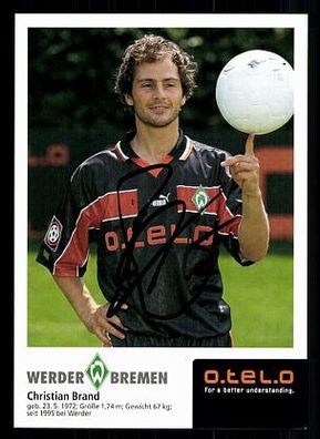 Christian Brand Werder Bremen 1998/99 Autogrammkarte+ + A 70032