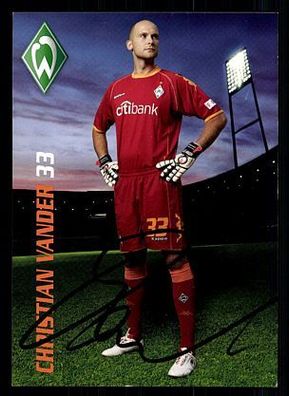 Christian Vander Werder Bremen 2008/09 Autogrammkarte + A 70037