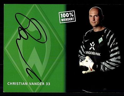 Christian Vander Werder Bremen 2010-11 Autogrammkarte + A 70039