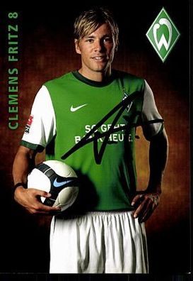 Clemens Fritz Werder Bremen 2009-10 Autogrammkarte + A 70045