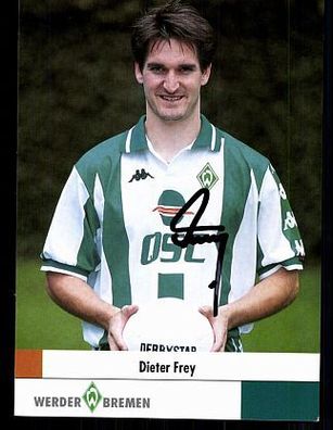 Dieter Frey Werder Bremen 2000-01 Autogrammkarte + A 70072
