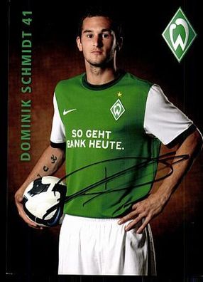 Dominik Schmidt Werder Bremen 2009-10 Autogrammkarte + A 70078
