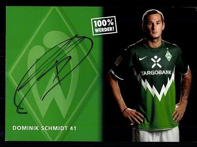 Dominik Schmidt Werder Bremen 2010-11 Autogrammkarte + + A 70079