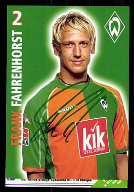 Frank Fahrenhorst Werder Bremen 2005-06 Autogrammkarte + A 70093