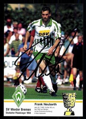 Frank Neubarth Werder Bremen 1994/95 Autogrammkarte+ + A 70095