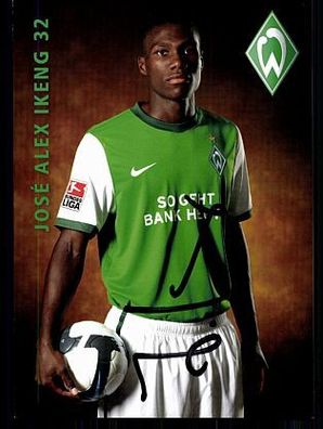 Jose Alex Ikeng Werder Bremen 2009-10 Autogrammkarte + A 70149