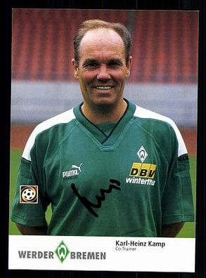 Karl-Heinz Kamp Werder Bremen 1996-97 Autogrammkarte + A 70167