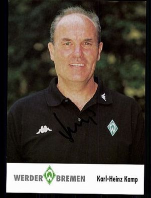 Karl-Heinz Kamp Werder Bremen 2001-02 Autogrammkarte + A 70169