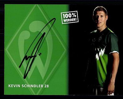 Kevin Schindler Werder Bremen 2010-11 Autogrammkarte + A 70183