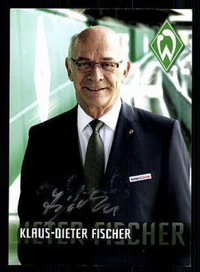 Klaus-Dieter Fischer Werder Bremen 2011-12 Autogrammkarte + A 70194