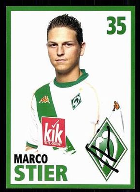 Marco Stier Werder Bremen 2004-05 Autogrammkarte + A 70211