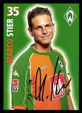 Marco Stier Werder Bremen 2005-06 Autogrammkarte + A 70212