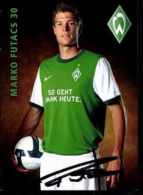 Marko Futacs Werder Bremen 2009-10 Autogrammkarte + A 70214