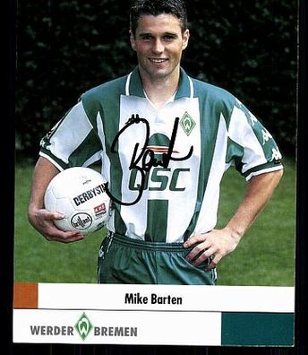 Mike Barten Werder Bremen 2000-01 Autogrammkarte + A 70253