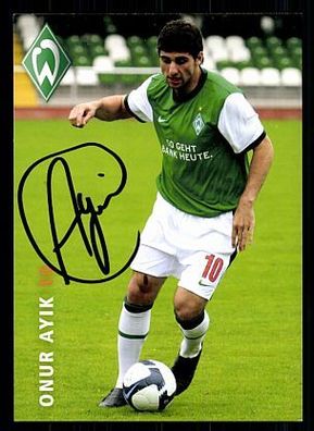 Onur Ayik Werder Bremen 2009-10 Autogrammkarte + A 70283