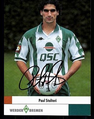 Paul Stalteri Werder Bremen 2000-01 Autogrammkarte + A 70290