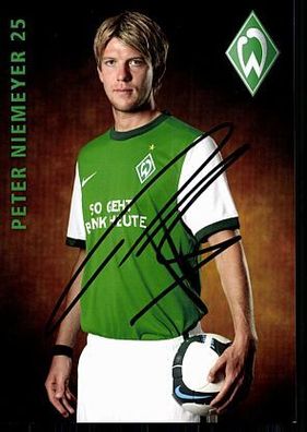 Peter Niemeyer Werder Bremen 2009-10 Autogrammkarte + A 70296