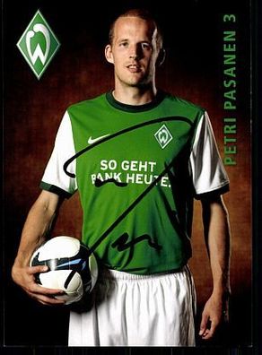 Petri Pasanen Werder Bremen 2009-10 Autogrammkarte + A 70298