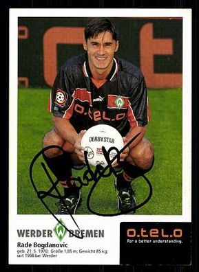 Rade Bogdanovic Werder Bremen 1998/99 Autogrammkarte+ + A 70305