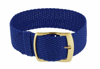 Minott Perlon Durchzugsband | Textil blau geflochten | gleichlaufend