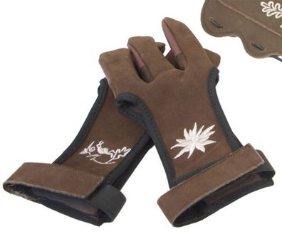 Bogenhandschuh Schießhandschuh Bavarian Style 3 Finger Handschuh