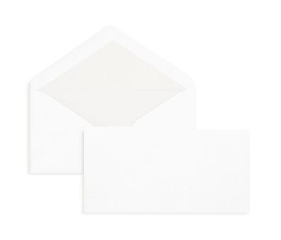 500 Briefumschläge Weiß 110x220 mm (DIN Lang) mit Nassklebung