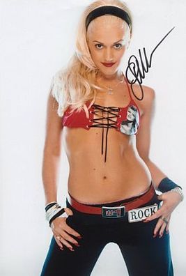 SEXY Original Autogramm GWEN Stefani auf Großfoto (COA)