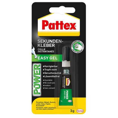 Pattex Sekundenkleber Power Easy Gel Einfach in der Anwendung 3g