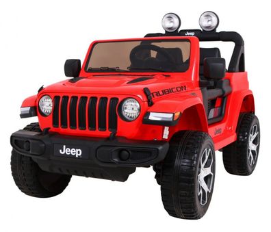 Jeep Wrangler Rubicon 2-Sitzer 4x4 Kinder Elektroauto - rot lackiert