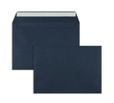 100 Briefumschläge Blau (Royalblau) 162x229 mm (DIN C5) mit Haftklebung