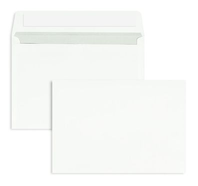 1000 Briefumschläge Weiß 114x162 mm (DIN C6) mit Haftklebung